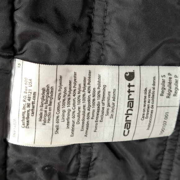Carhartt Quick Duck Zip-up Jacket Men's Size S - Picture 11 of 16